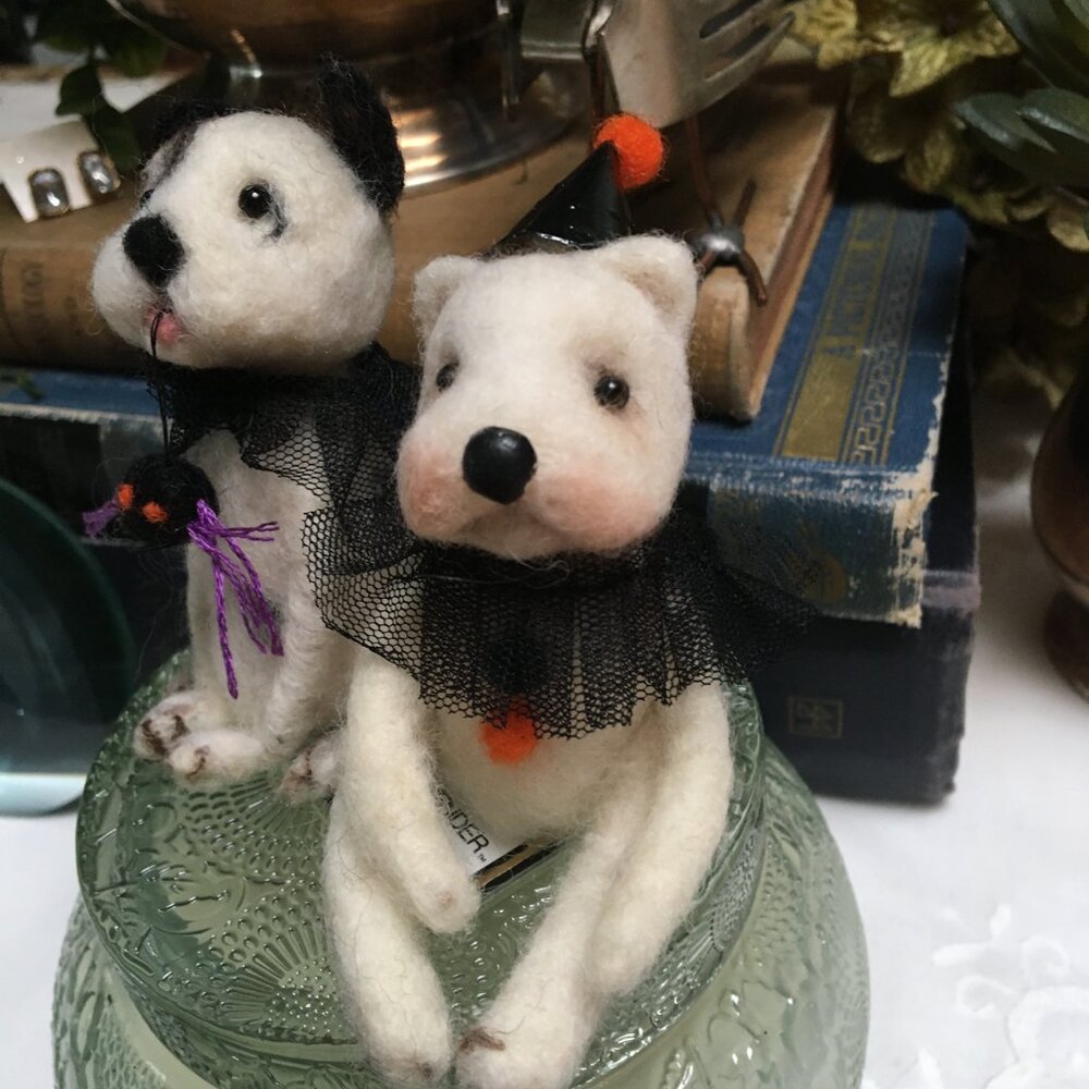 Felted Clown Puppy